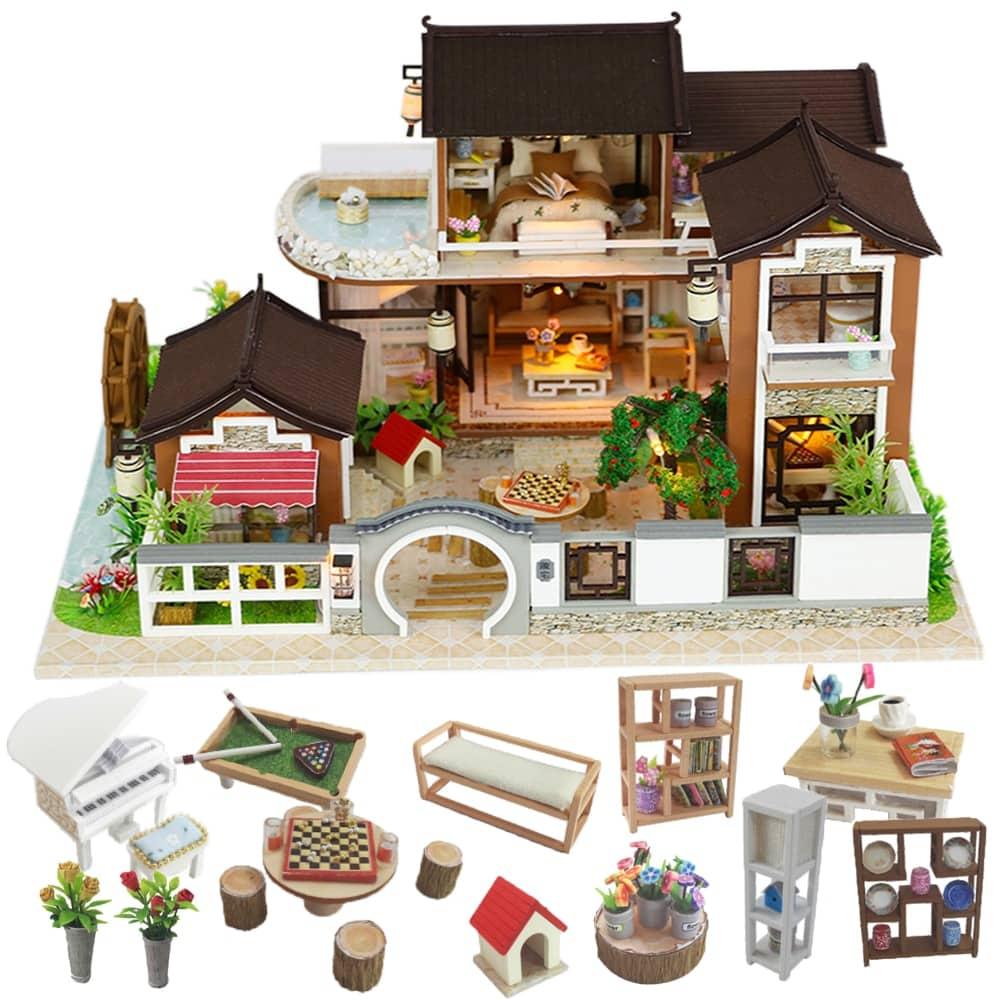 Miniature 16 Styles DIY Doll House with Furniture - Stylus Kids