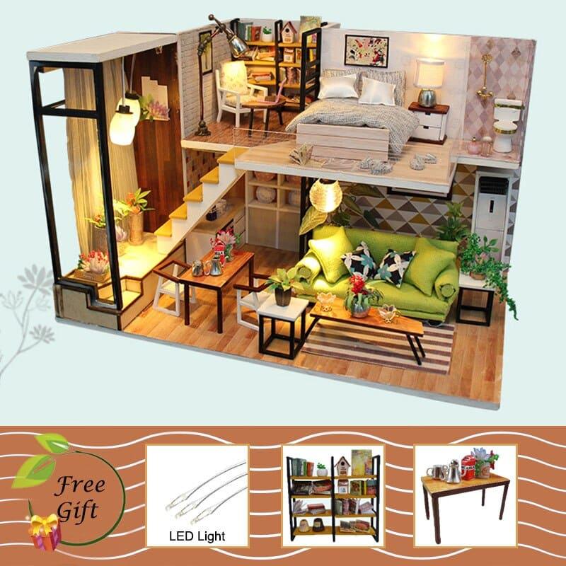 Miniature 16 Styles DIY Doll House with Furniture - Stylus Kids