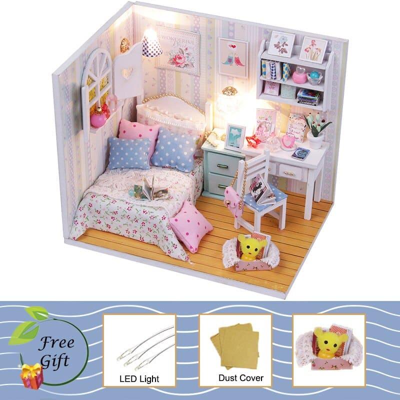 Miniature 16 Styles DIY Doll House with Furniture - Stylus Kids