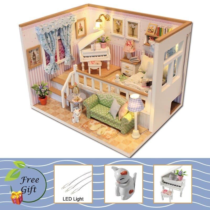 Miniature 16 Styles DIY Doll House with Furniture - Stylus Kids