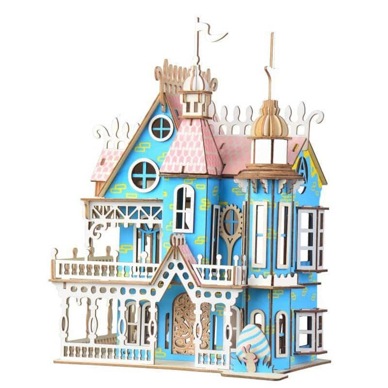 Miniature Wooden Castle DIY Doll House for Kids - Stylus Kids