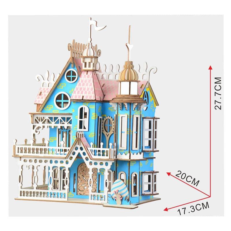 Miniature Wooden Castle DIY Doll House for Kids - Stylus Kids