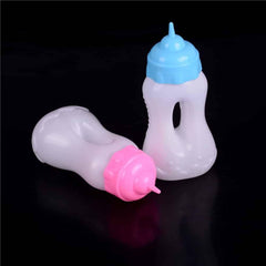 Blue/Pink Mini Simulation Milk Bottle for 18 inch Baby Doll - Stylus Kids