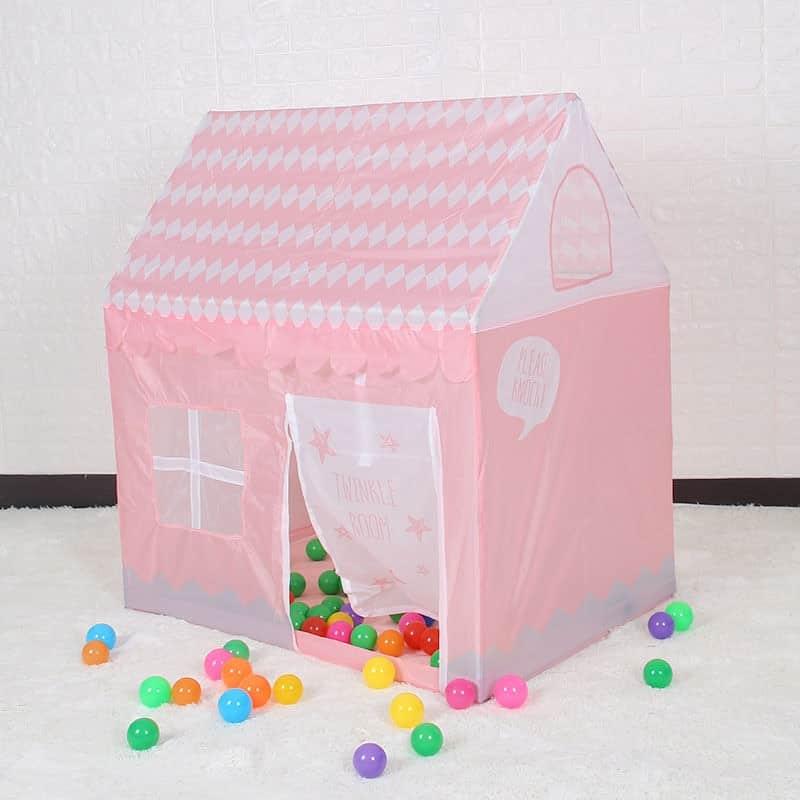 Foldable Pink Toy Tent for Kids - Stylus Kids