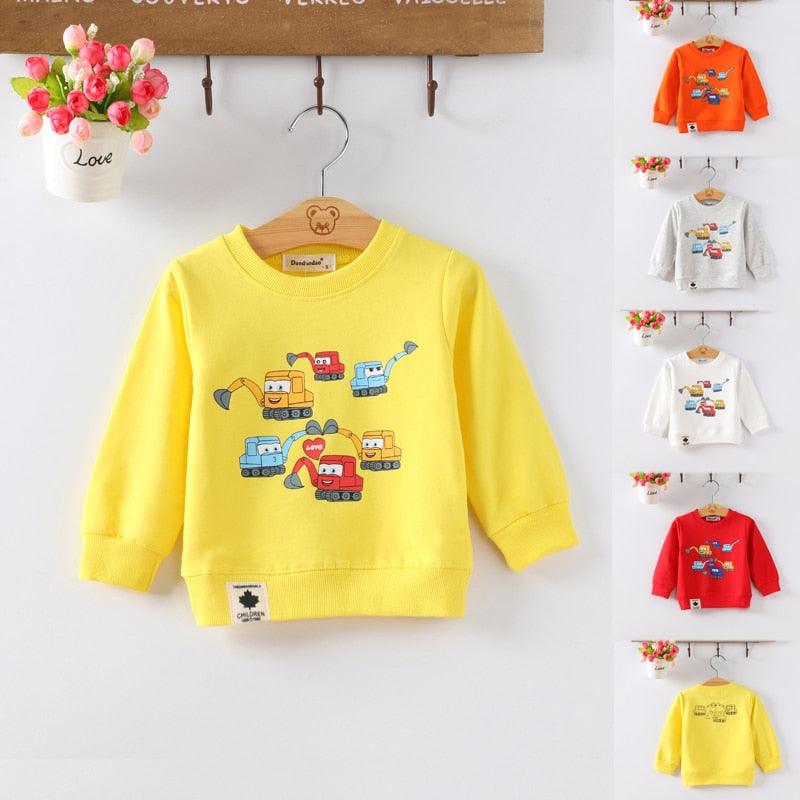 Long Sleeve Baby Shirt with Cartoon Prints - Stylus Kids