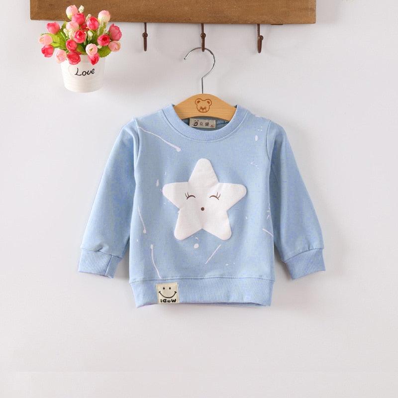 Long Sleeve Baby Shirt with Cartoon Prints - Stylus Kids