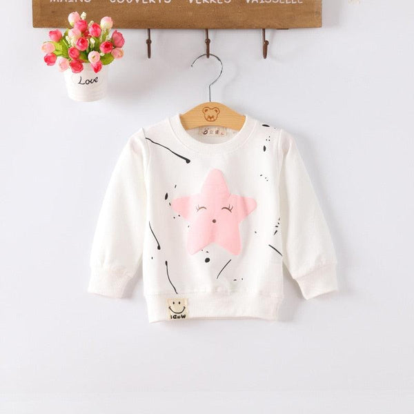 Long Sleeve Baby Shirt with Cartoon Prints - Stylus Kids