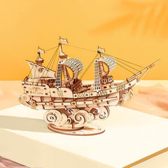 3D Wooden Boat Puzzle - Stylus Kids