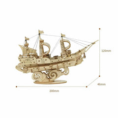 3D Wooden Boat Puzzle - Stylus Kids