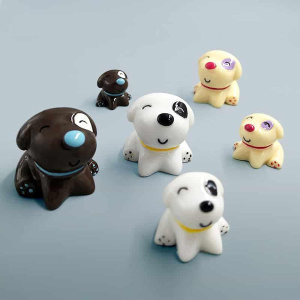 Cute Mini Cartoon Dog Figurines Set - Stylus Kids