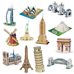 3D Famous Buildings Paper Puzzle - Stylus Kids