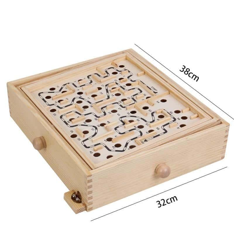 Wooden 3D Magnetic Ball Maze Puzzle - Stylus Kids