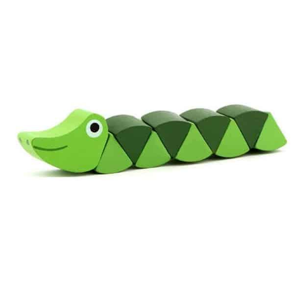 Kid's Wooden Caterpillar / Crocodile Shaped Toy - Stylus Kids