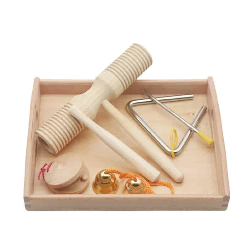 Set of Musical Instruments with Wooden Tray - Stylus Kids
