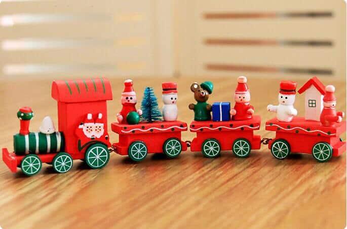 Children's Wooden Christmas Train Toy - Stylus Kids