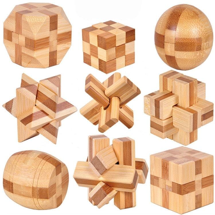 Wooden Brain Teaser Lock Toy - Stylus Kids