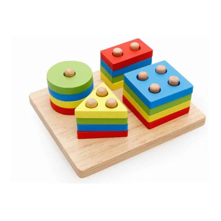 Wooden Geometry Shape Sorter - Stylus Kids