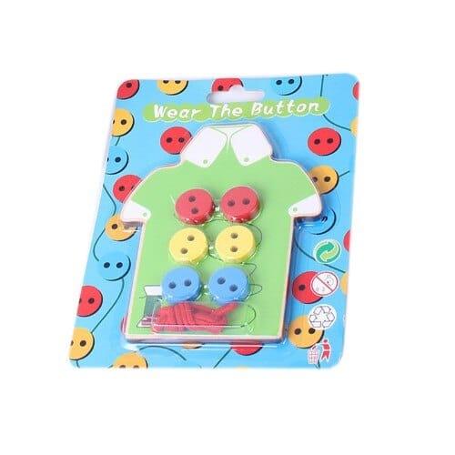 Wooden Button Sewing Learning Toy - Stylus Kids