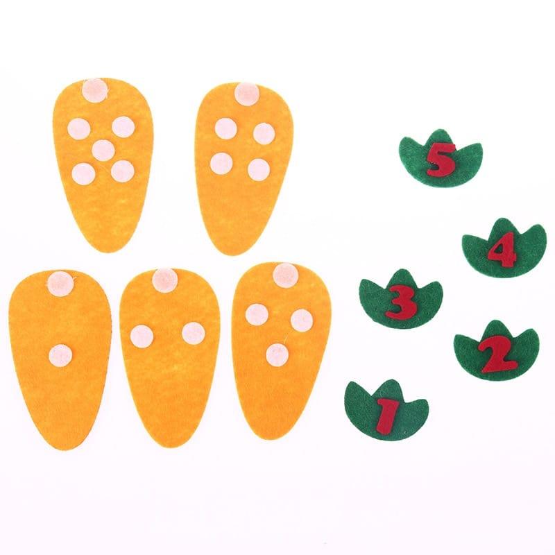 Soft Cloth Carrot Shaped Counting Toy - Stylus Kids