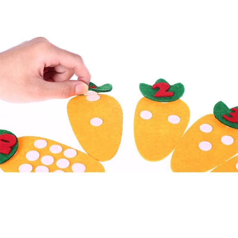 Soft Cloth Carrot Shaped Counting Toy - Stylus Kids