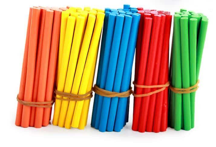 Kid's Colorful Bamboo Counting Sticks 100 Pcs Set - Stylus Kids