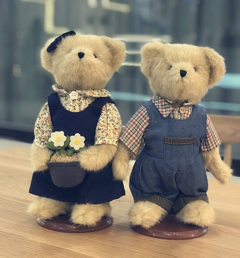 Plush Teddy Bear's Couple Set 2 Pcs - Stylus Kids