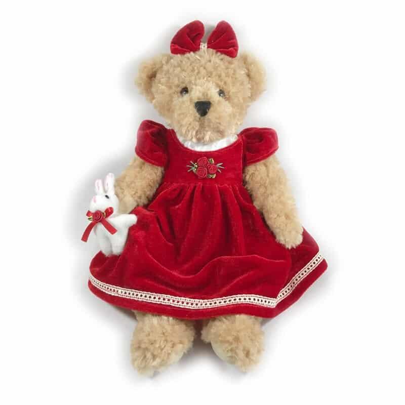 Stuffed Plush Teddy Bear in Dress - Stylus Kids