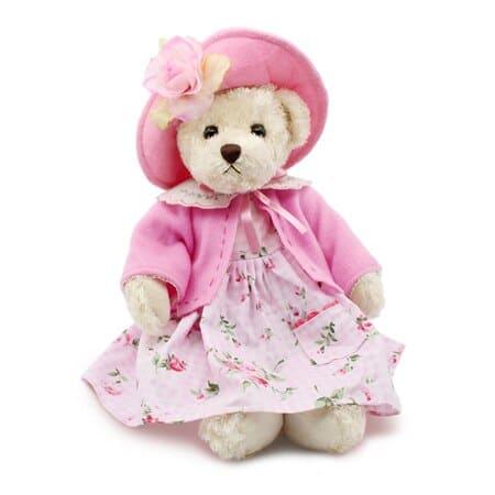 Stuffed Plush Teddy Bear in Dress - Stylus Kids