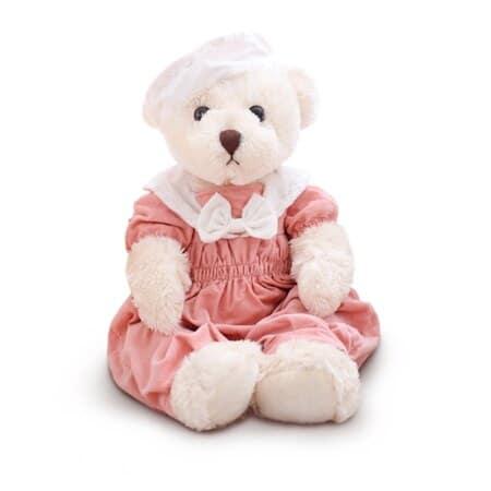 Stuffed Plush Teddy Bear in Dress - Stylus Kids