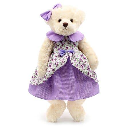 Stuffed Plush Teddy Bear in Dress - Stylus Kids