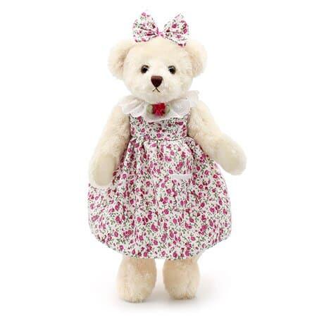 Stuffed Plush Teddy Bear in Dress - Stylus Kids