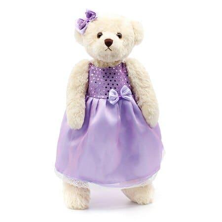 Stuffed Plush Teddy Bear in Dress - Stylus Kids