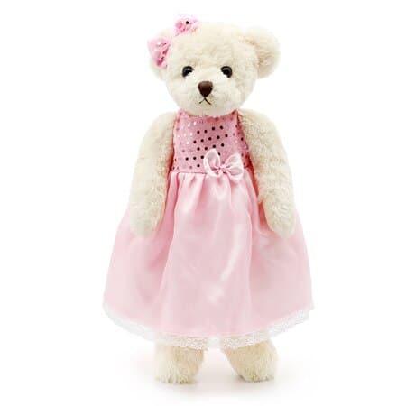 Stuffed Plush Teddy Bear in Dress - Stylus Kids