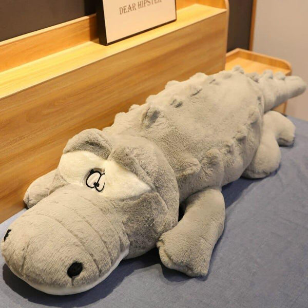 Large Plush Pillow with Crocodile Silhouette with Soft Filling - Stylus Kids