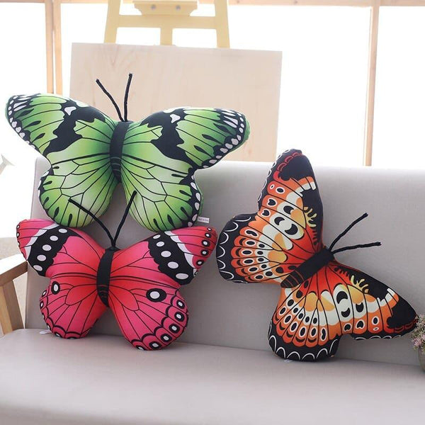 Colorful Plush Butterfly Pillow - Stylus Kids