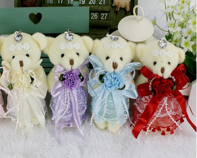 Kawaii Stuffed Wedding Teddy Bear Toy Set 2 Pcs - Stylus Kids