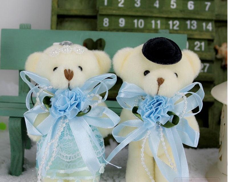 Kawaii Stuffed Wedding Teddy Bear Toy Set 2 Pcs - Stylus Kids