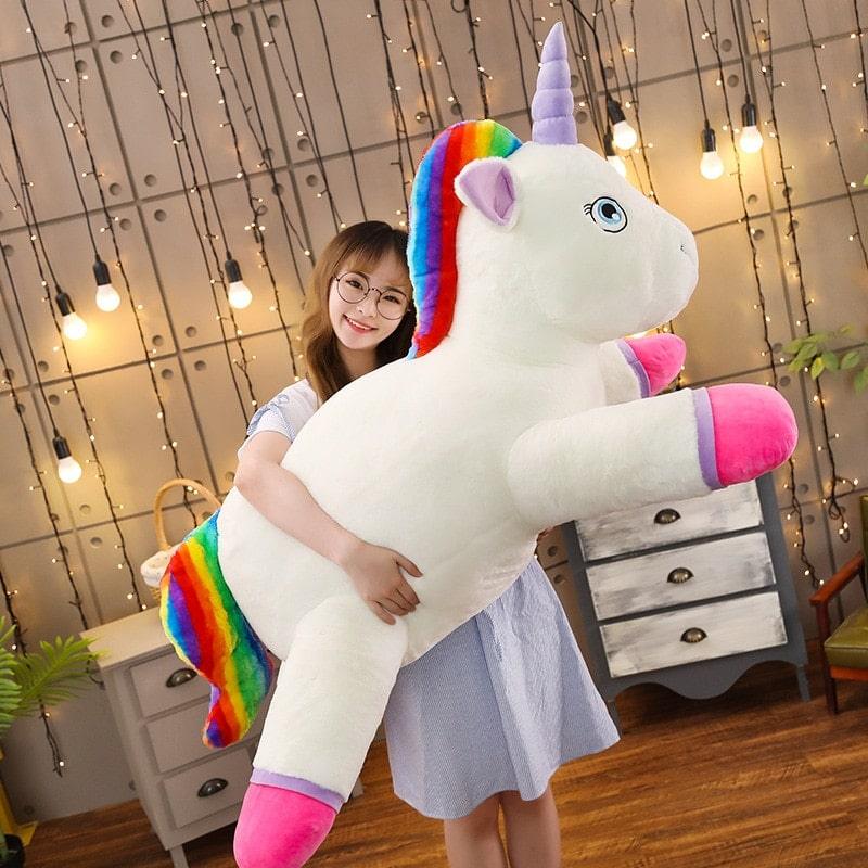 Rainbow Unicorn Shaped Plush Pillow Toy - Stylus Kids