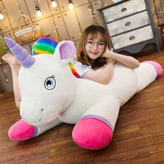 Rainbow Unicorn Shaped Plush Pillow Toy - Stylus Kids