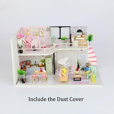Lovely Miniature Wooden DIY Doll House - Stylus Kids
