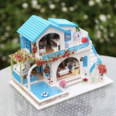 Miniature Wooden DIY Doll House with Swimming Pool - Stylus Kids