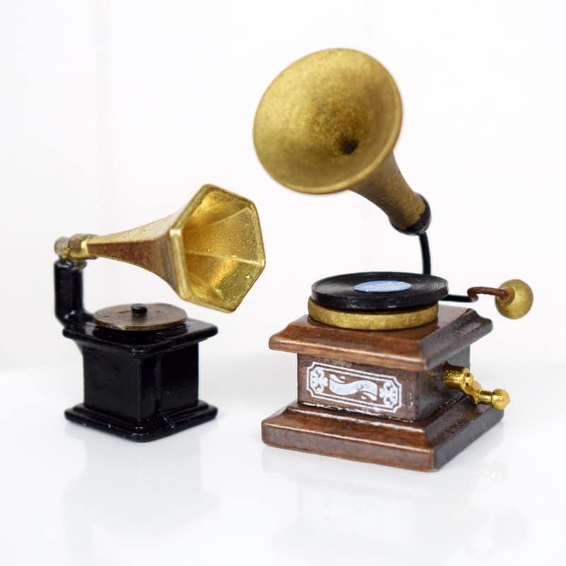 Vintage Mini Phonograph For 1/12 Doll House - Stylus Kids