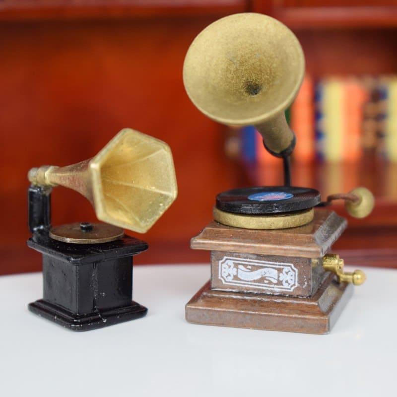 Vintage Mini Phonograph For 1/12 Doll House - Stylus Kids