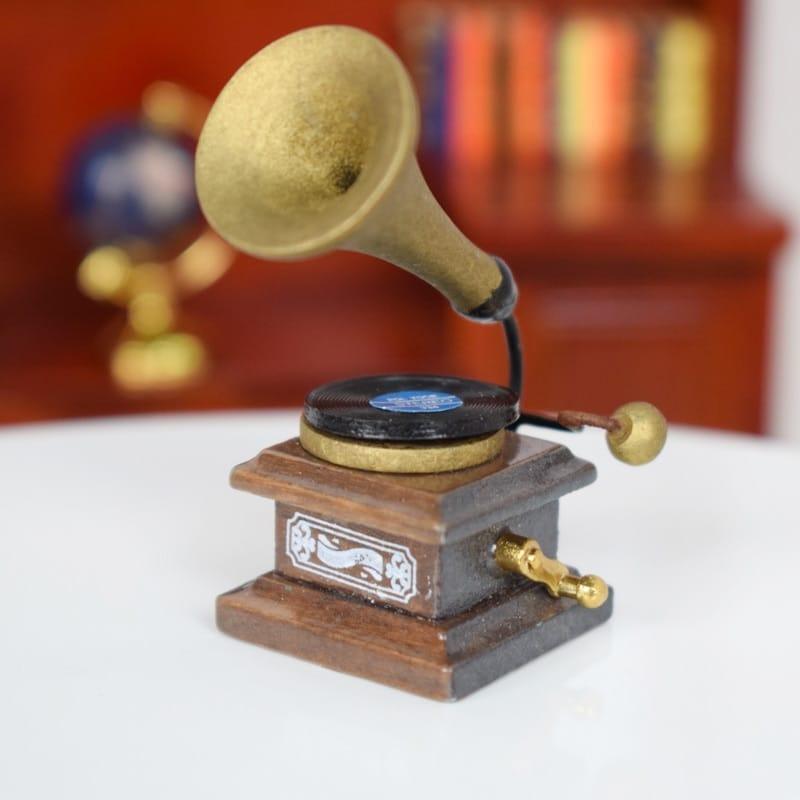 Vintage Mini Phonograph For 1/12 Doll House - Stylus Kids