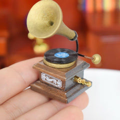 Vintage Mini Phonograph For 1/12 Doll House - Stylus Kids