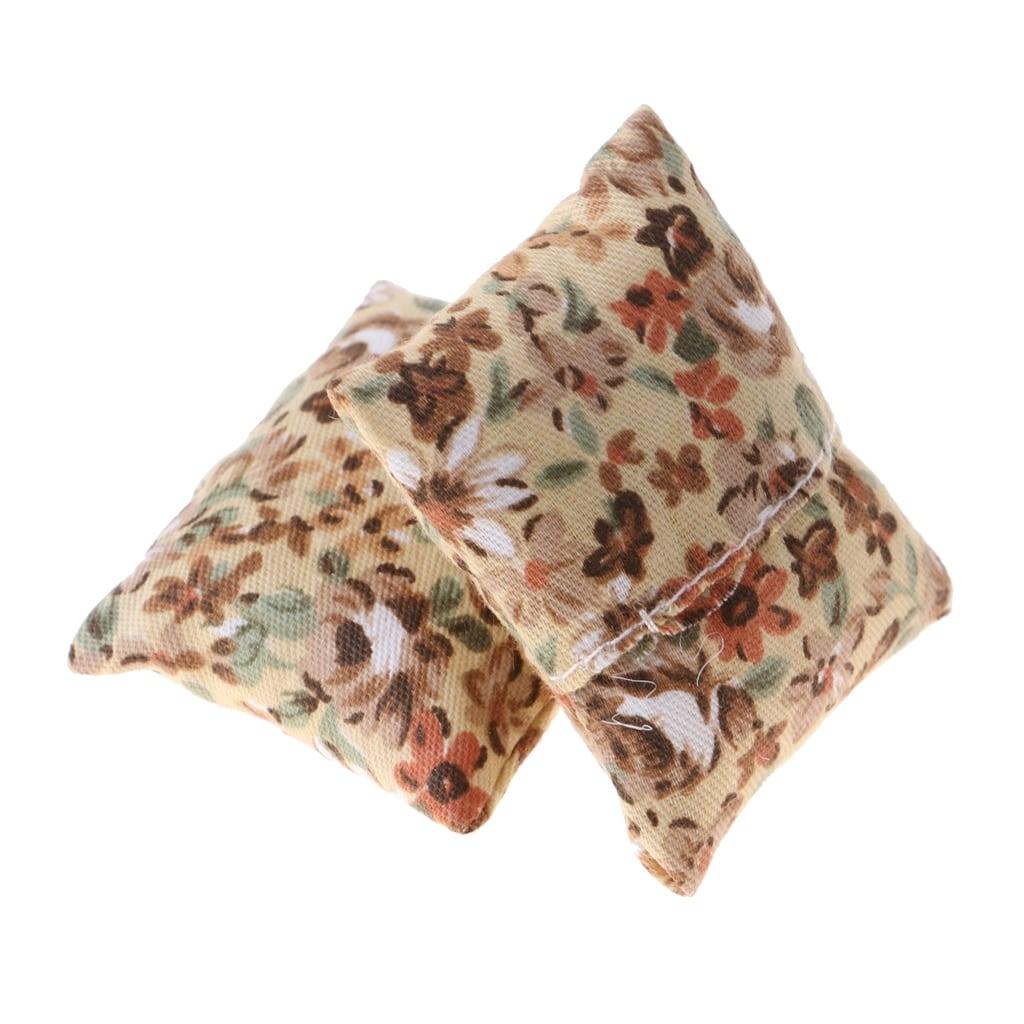 Miniature Flowers Embroidered Sofa Cushions 2 pcs Set - Stylus Kids