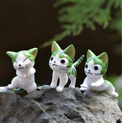 Cute Cartoon Mini Cat Figurines Set - Stylus Kids