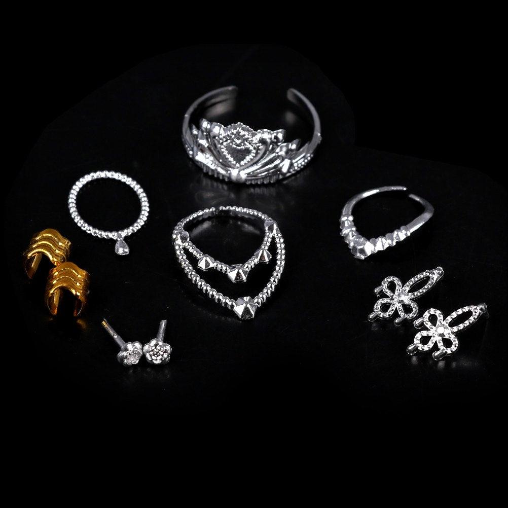 Crystal Plastic Jewelry For Dolls 10 pcs Set - Stylus Kids