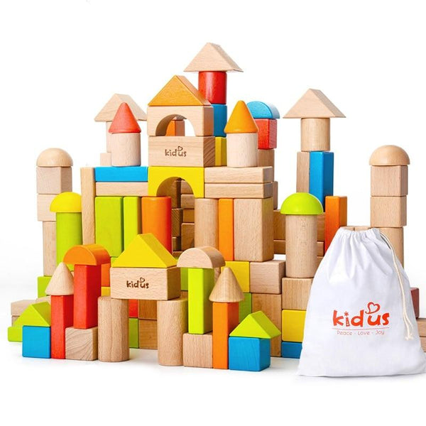 Wooden Building Blocks Kit - Stylus Kids