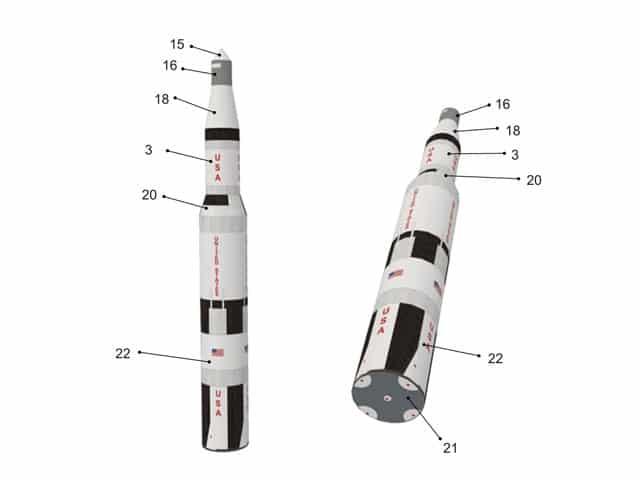 Saturn V Rocket Model Building Kit - Stylus Kids